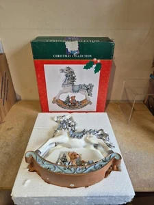 Caballo mecedor de Navidad Blancanieves cerámica en caja vintage (G4) - Imagen 1 de 13