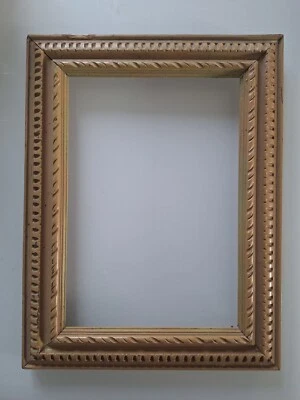 Cadre Ancien Bois Doré Sculpté, Cadres Photo Ou Tableau  - Photo 1/4