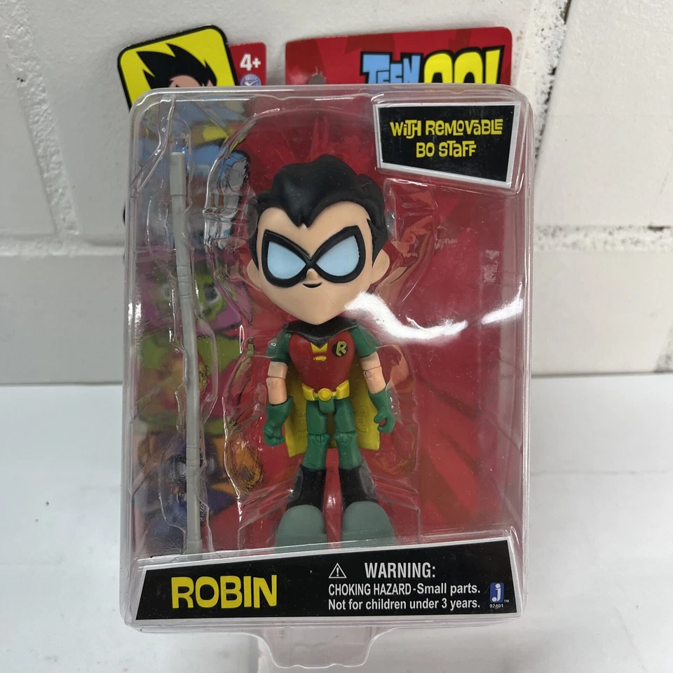 Teen Titans Go! Figura de acción Robin con personal Bo extraíble DC Comics Foto 1 de 4
