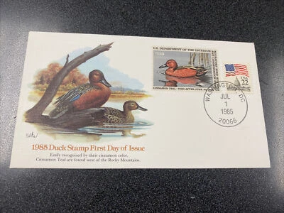 US RW52 Duck Stamp $7.50 FDC On Fleetwood Cover - Image 1 of 2