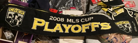 Columbus Crew Scarf Soccer 2008 Playoffs MLS Cup Black Mens Womens Adult Vintage Cover
