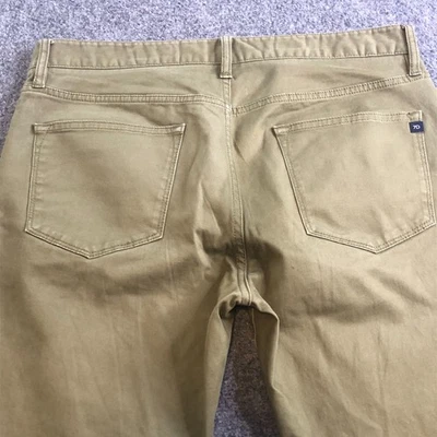 Pantalones 7 Diamonds Clifton Hombre 33X30 Verde Frente Plano Calce Ajustado Pierna Recta Oliva Foto 1 de 4