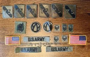 US Army Military Patch Lot 75th 84th Div Vietnam Cold War Era Rank Flags - Picture 1 of 4