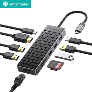 5/6/9/10 IN1 Type C Dock Hub USB 3.0 Laptop Docking Station 4K HDIMI Adapter US - Picture 1 of 16