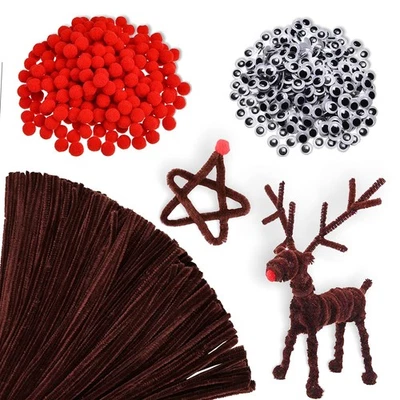 MARKE FOX·BUNNY 940 Stück Pfeifenreiniger Braun zum Basteln, 200 Stück Pfeifenputzer Chenille D