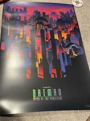 Плакат Batman Mask Of The Phantasm Raid71 FOIL VARIANt с подписью Криса Торнли AP - Изображение 1 из 4