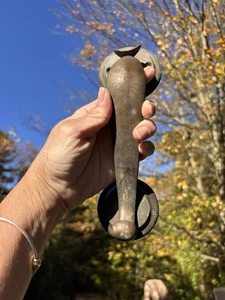 Antiker massiver Messing / Bronze von Duprin Eingangstürgriff Daumen Einsteckschlitz - Bild 1 von 11