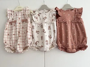 Baby Girls NEXT 3-6 Months Summer Romper Bundle Bears Bows Hearts GC - Picture 1 of 17