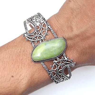 Vassolite Gemstone Handmade Jewelry Cuff Bracelets 7''Adjustable - Image 1 of 4