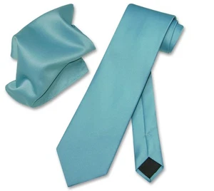 Vesuvio Napoli Sólido TURQUESA AZUL AGUA Pañuelo para el Cuello Conjunto de Corbata para el Cuello para Hombres - Imagen 1 de 2