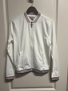 Tommy Bahama Active Full Zip Jacket White Sz M - Picture 1 of 4