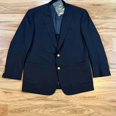 Blazer Brooks Brothers BrooksCool Azul Marino 44R Botones Dorados Foto 1 de 4