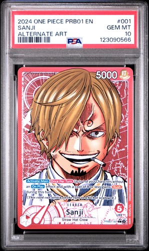 2024 One Piece Sanji PRB01 001 Leader Alt Art Premium Booster PSA
