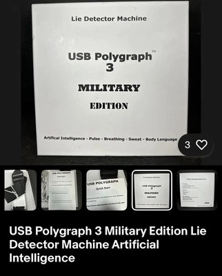 USB Polygraph Real Home Lie Detector White - Image 1 of 3