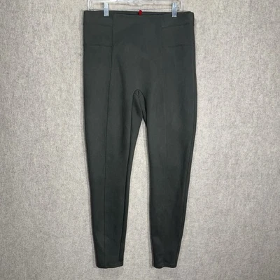 Spanx Pants Womens XL Olive Green Faux Suede High Rise Pull On Leggings Shaping - Image 1 of 4