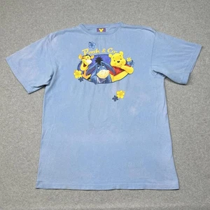 Disney Pooh & Co Shirt Womens XL Blue Tigger Eeyore Winnie the Pooh Graphic Tee - Picture 1 of 7