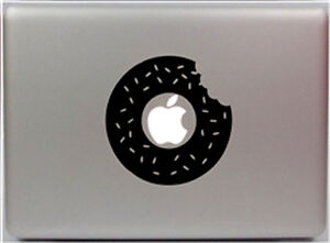 Yummy Delicious Sprinkled Donuts Apple Macbook Removable Vinyl Sticker Decal