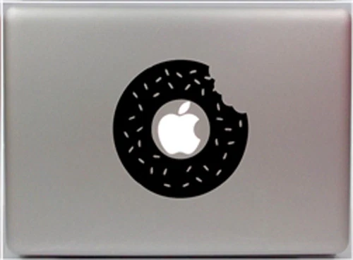 Yummy Delicious Sprinkled Donuts Apple Macbook Removable Vinyl Sticker Decal - Image 1 of 1