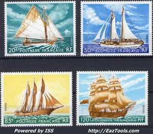 POLYNESIE FRANCAISE SERIE VOILIERS N° 115/118 NEUF ** SANS CHARNIERE - Picture 1 of 2