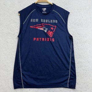 NFL England Patriots Canotta T-Shirt Uomo Taglia L Navy Senza Maniche Girocollo - Foto 1 di 7