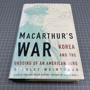 ORIGINAL WAR Military Hard Cover Book Macarthurs War Weintraub Korea R - Foto 1 di 6