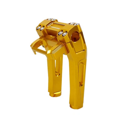 Elevador de manillar dorado de 1,0" para Harley Softail Standard FXST FXLRST FXBBS Road King Foto 1 de 4