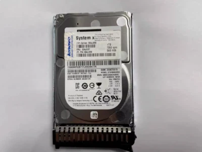 Lenovo 1TB SAS2 HDD 7.2K 6Gbps 2.5" with Caddy 00AJ090 00AJ087 00AJ086 - Image 1 of 2