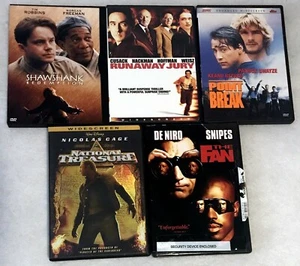 5 DVDs:SHAWSHANK REDEMPTION - THE FAN - NATIONAL TREASURE - POINT BREAK +more - Picture 1 of 1
