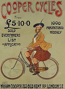 Cooper Cycles small steel sign 200mm x 150mm - Picture 1 of 1
