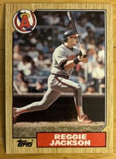 1987 Topps Reggie Jackson Baseball Card #300 Angels HOF High-Grade NM