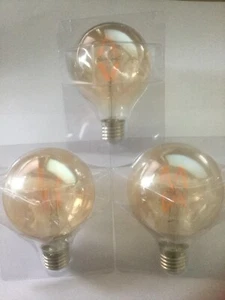 3 x Filament Vintage Amber Glass Retro Light Bulb E27 /4W Screw fitting - Picture 1 of 5