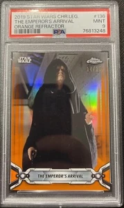 2019 Star Wars Chrome Legacy The Emperor Arrival Orange Refractor #136 /25 PSA 9 - Bild 1 von 2