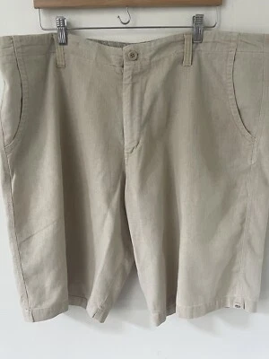 Honoluau Hombres Pantalones Cortos Lino Beige Surf Co Informales Talla 40” Ligeros Costeros Foto 1 de 4