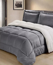 Swift Home Faux Fur and Sherpa Down Alternative Twin Bedding Comforter Set