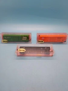 48' N Guage Box Cars & 50' Open Wagon. ROUNDHOUSE( USA). collection of 3. - Picture 1 of 4