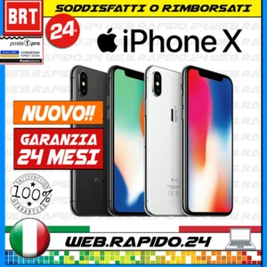 APPLE IPHONE X 64GB 256GB NUOVO! NERO BIANCO IOS GARANZIA ITALIA 24 MESI TOP! - Foto 1 di 3