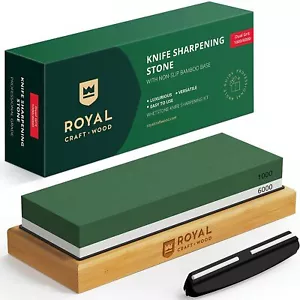 Premium Whetstone Sharpening Kit, 2 Side Grit 1000/6000 Waterstone - Picture 1 of 7