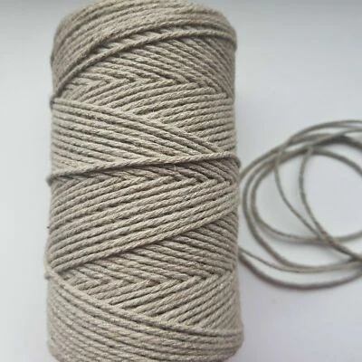 Corde en lin et coton 2,5 mm / 50 m d'outils de fil de haute qualité pour... - Imagen 1 de 4