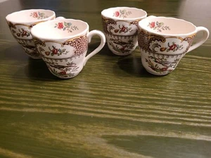 Copeland Spode " AVIARY" Set Of 4 Tea / Coffee Cups - Picture 1 of 12