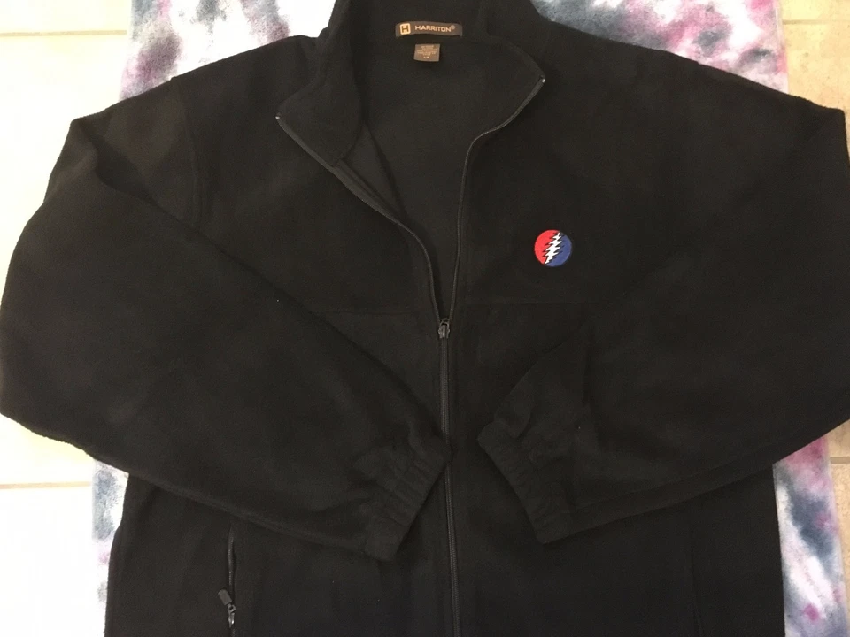 Chaqueta polar de poliéster con cremallera completa bordada Grateful Dead Steal Your Face   Foto 1 de 4