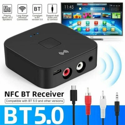 B11 Home Stereo RCA Bluetooth Receiver, 3.5mm AUX Wireless Audio Adapter Car - Image 1 of 4