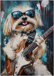 Shih Tzu Rockstar Puzzle 300/500/1000 Teile - Bild 1 von 3