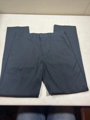 JF J.Ferrar Mens Slim Fit Pants 30x32 Black Blue Straight Leg Flat Front Casual - Image 1 of 4