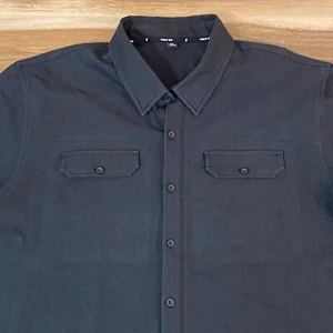Camisa Public Rec Para Hombres XL Negra Mezcla de Algodón Elastizada Térmica Con Botones $118 - Imagen 1 de 9