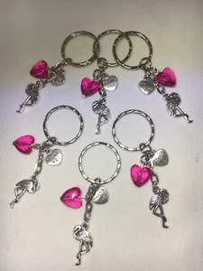 6 x Flamingo party bag fillers, bag charms, favours lucky dips, buy 2+ free gift - Picture 1 of 1