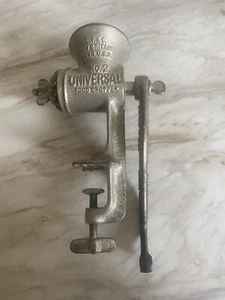 Vintage Universal No.2 Food Meat Grinder Hand Crank Missing Wood Handle - Picture 1 of 12