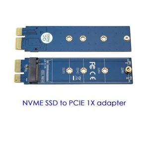 NGFF M.2 NVME SSD vers PCIE 1X adaptateur carte lecteur de carte test - Photo 1/17