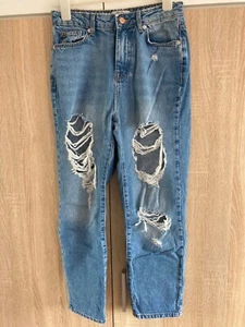 ladies new look high waisted mom jeans size 8 - Picture 1 of 3