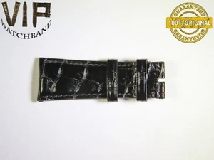 Cinturino OEM IWC SANTONI ONE SHORT PART 22mm coccodrillo colore NERO autentico - Foto 1 di 2