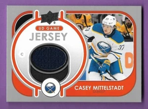 CASEY MITTELSTADT 2021-22 UPPER DECK GAME USED JERSEY RELIC CARD #GJ-CM NHL STAR - Picture 1 of 2